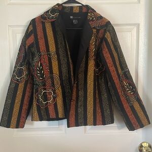 Casual Studio paisley blazer/ collared jacket with buttons